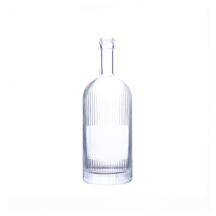 Flint Frosted Clear 750ml 25oz Spirits Glass Bottle With Screw Bar Top For Tequila Alcohol With Custom Label