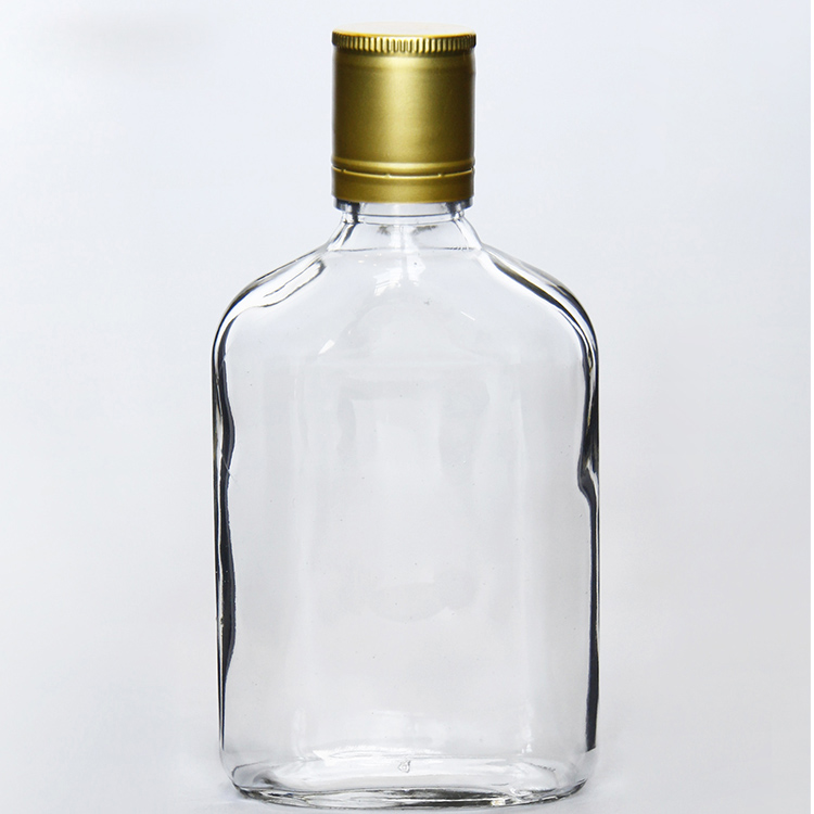 Flint Plain 200ml Hip Flask Cold Brew Coffee Glass Bottle 200ml For Iced Coffee