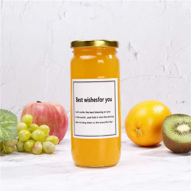 Flint Straight Sided 500ml 16oz Glass Jar for Honey Jam Spice Sauce