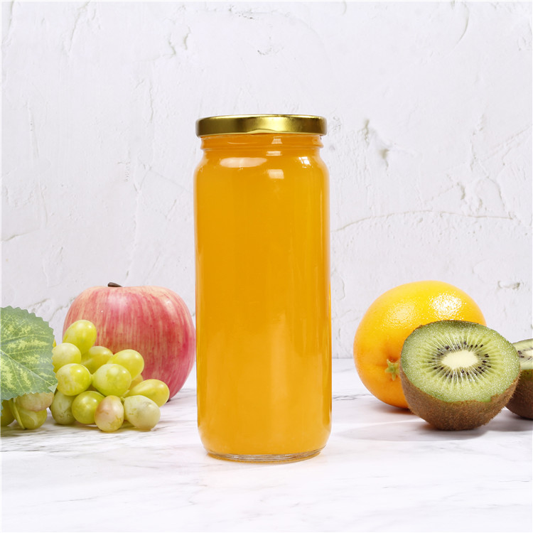 Flint Straight Sided 500ml 16oz Glass Jar for Honey Jam Spice Sauce