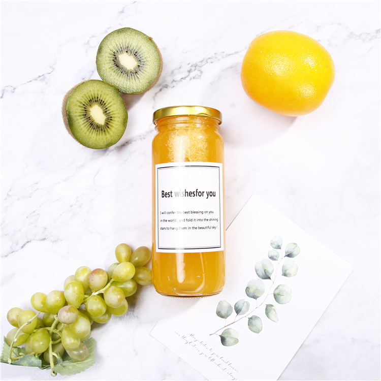 Flint Straight Sided 500ml 16oz Glass Jar for Honey Jam Spice Sauce