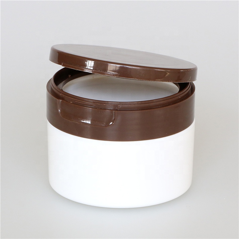 Flip Top Cap PP plastic cosmetic cream jar 100g