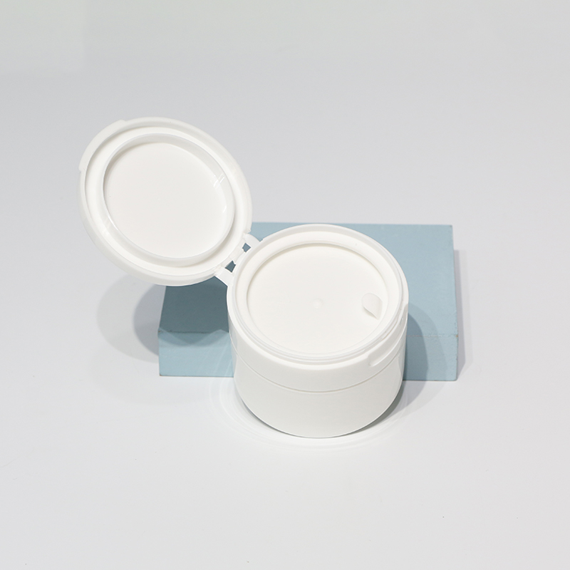 Flip Top Cap PP plastic cosmetic cream jar 100g