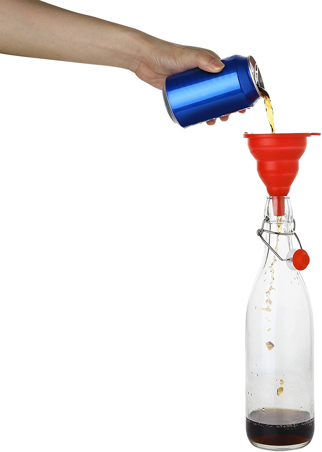 Flip Top Glass Bottle Swing Top Brewing Bottle with Stopper for Beverages, Oil, Vinegar, Kombucha, Beer, Water, Soda, Kefir