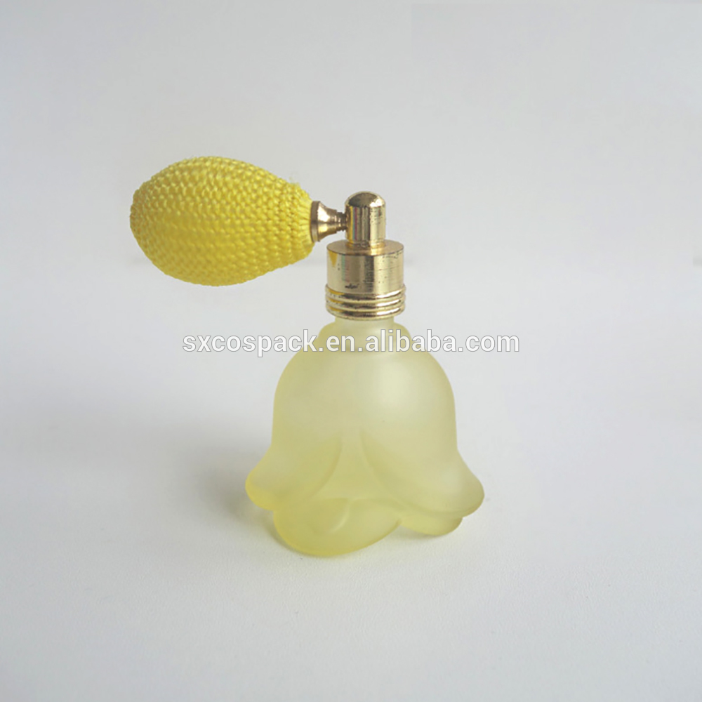 Flower Shape 15ml Matte Colorful Airbag Perfume Bottle, Fragrance Oil Bottle Cosmetic Travel Makeup Glass Bottle