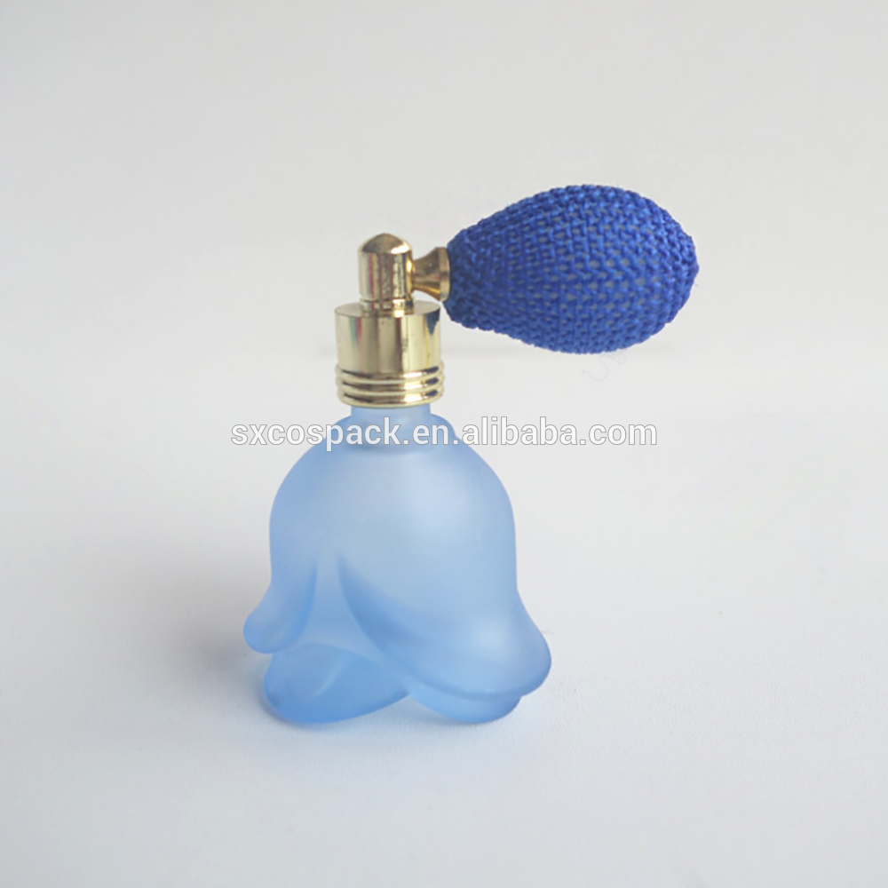 Flower Shape 15ml Matte Colorful Airbag Perfume Bottle, Fragrance Oil Bottle Cosmetic Travel Makeup Glass Bottle