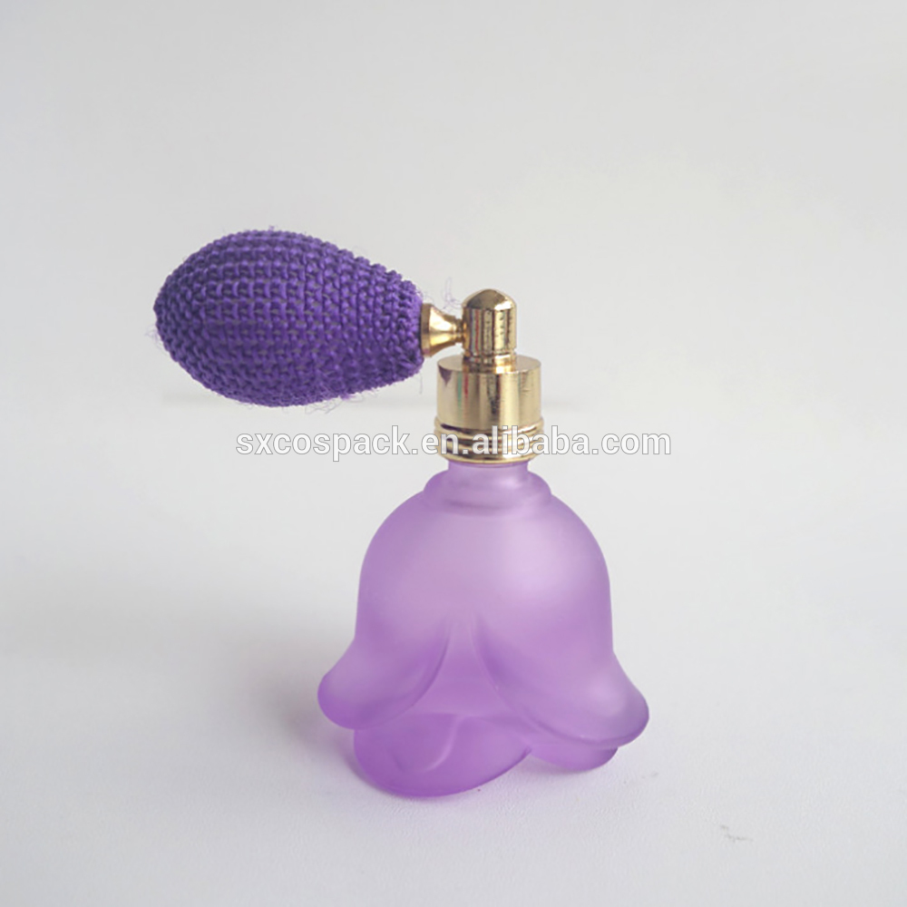 Flower Shape 15ml Matte Colorful Airbag Perfume Bottle, Fragrance Oil Bottle Cosmetic Travel Makeup Glass Bottle
