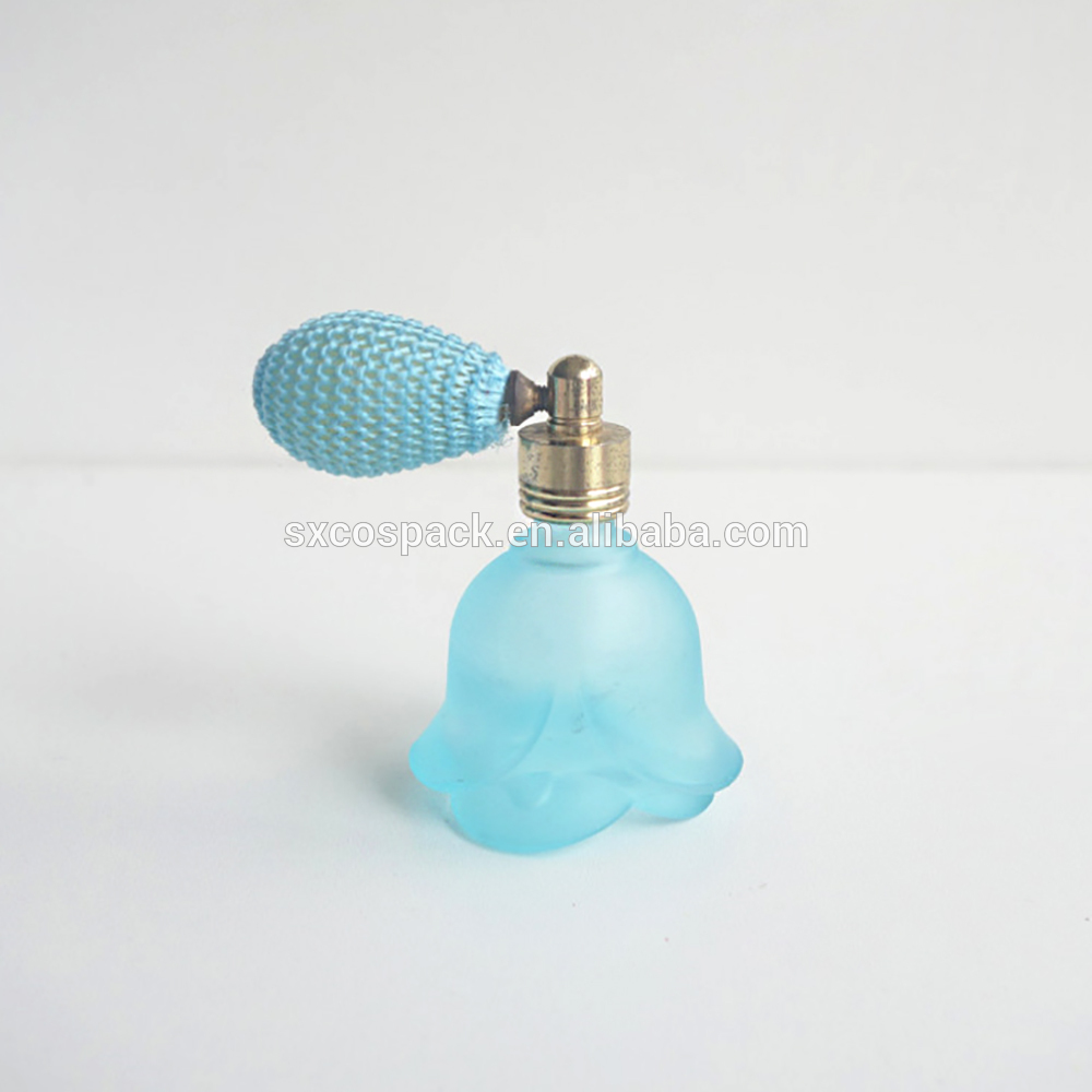 Flower Shape 15ml Matte Colorful Airbag Perfume Bottle, Fragrance Oil Bottle Cosmetic Travel Makeup Glass Bottle