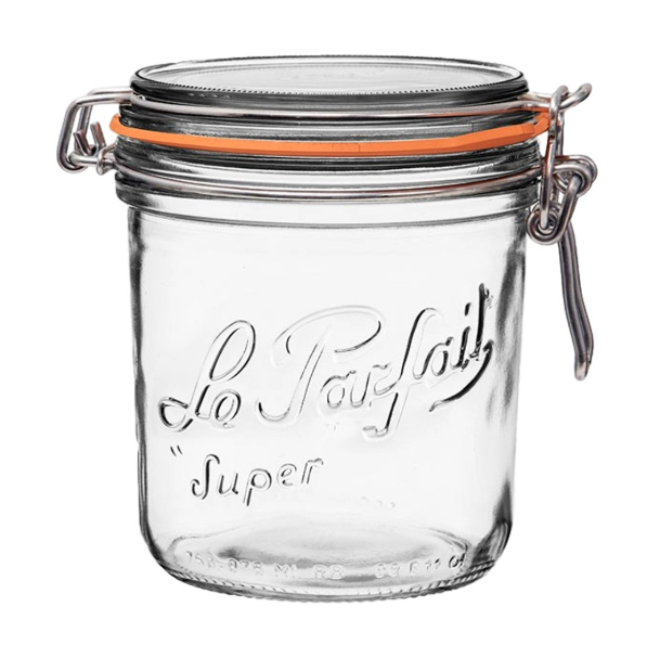 Foie Gras Glass Jar Stainless Steel Wire Wide Mouth French with Straight Bodies Glass Lids Rubber Seals 125ml 4oz