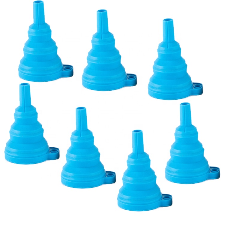 Folding Funnels Silicone Collapsible Kitchen Collapsible & Flexible Silicone Funnels For Oil, Food and Water