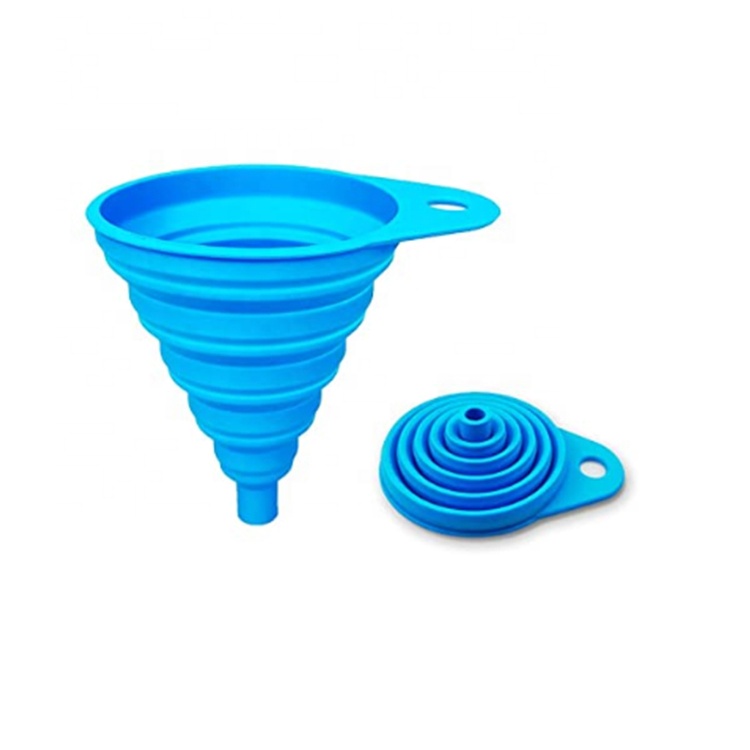 Folding Funnels Silicone Collapsible Kitchen Collapsible & Flexible Silicone Funnels For Oil, Food and Water