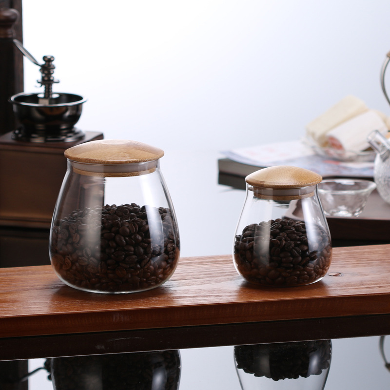 Food 400ml packaging small glass pudding jars with bamboo lids