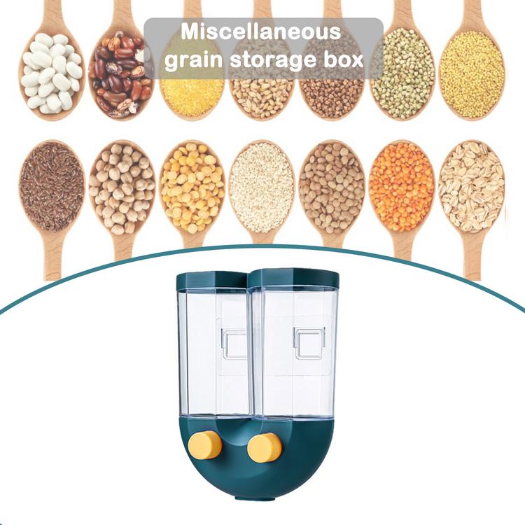 Food Dispenser Wall-mounted Household Tea Storage Jar Round plastic Storage Container Jar With Glass Lid