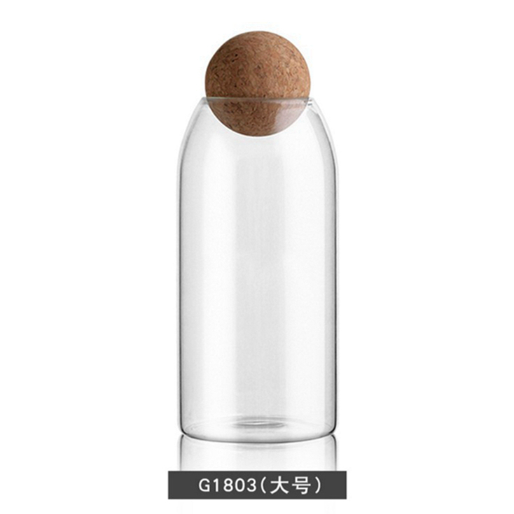 Food Glass jar Wooden lid 200ml 300ml 500ml airtigh Glass Jar container With Bamboo Lid