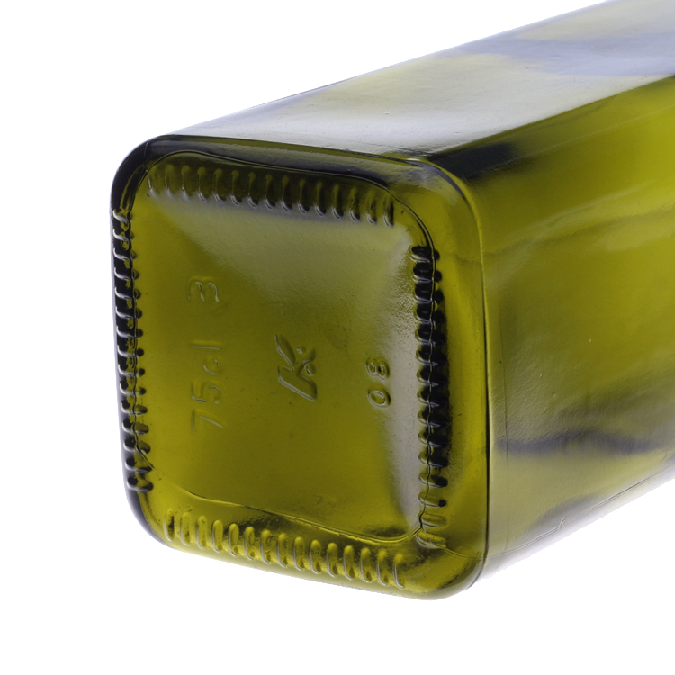 Food Grade 100ml 250ml 500ml 750ml 1 Liter Square Dark Green Marasca Cooking Olive Oil Glass Bottle with Lid