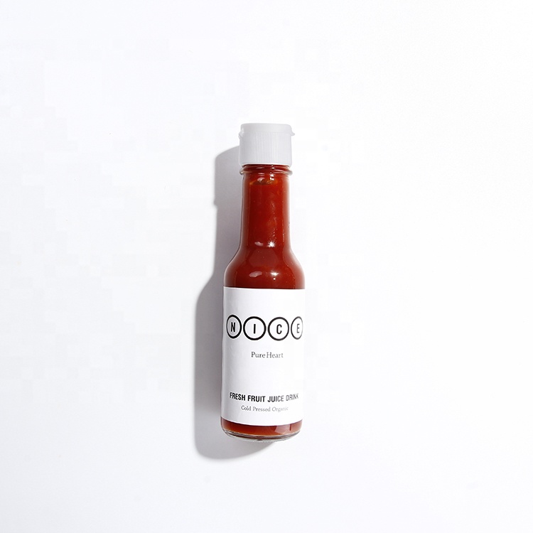 Food Grade 150m Glass Sauce Bottle Hot Sauce Clear Glass Dasher Bottle With Flip Top- Empty - 5 oz