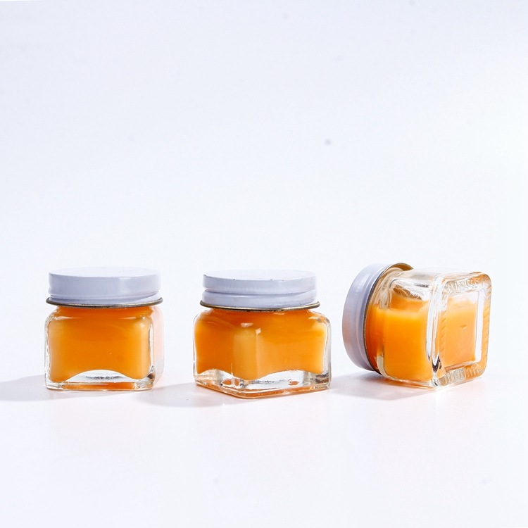 Food Grade 25ml 30ml Mini Fruit Jam Glass Cheap Honey Jar With Metal Lids Canning Butter Jam for Bread