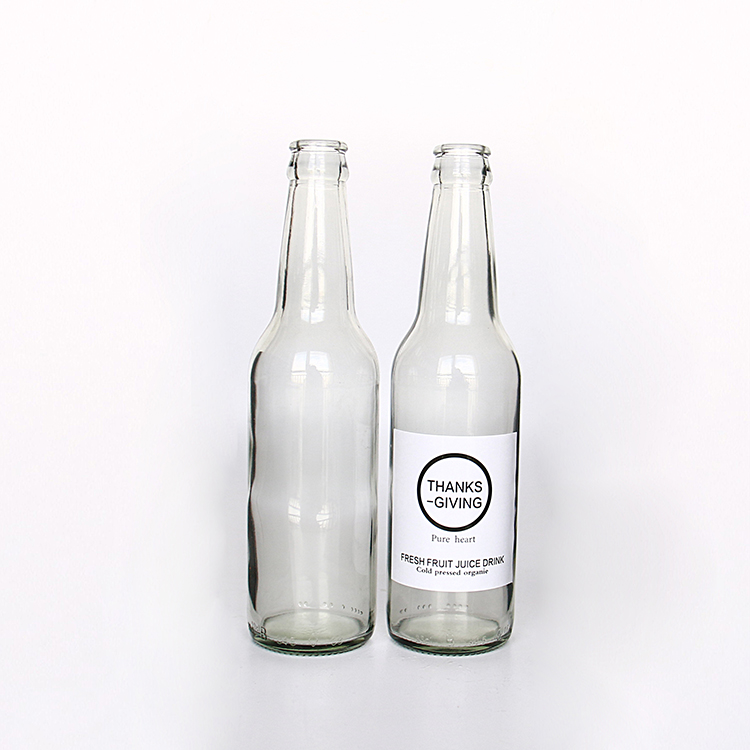 Food Grade 330 ml 500 ml Amber Beer Glass Bottles With Crown Caps