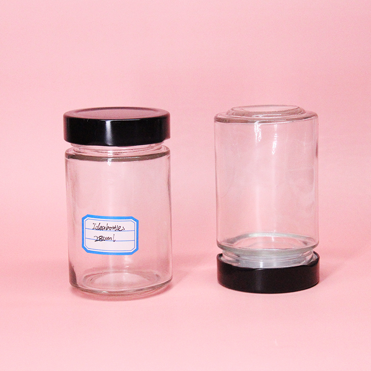 Food Grade 720Ml Round Clear Glass Storage Jar For Pickled With Twist Off Lid