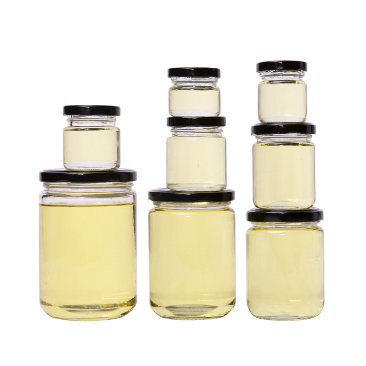Food Grade 8oz 250ml Round Glass Jars for Honey Jam Pickles with Metal Lids