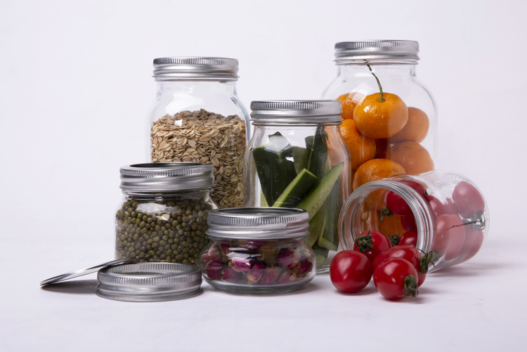 Food Grade Clear Round 1000 ml Glass Jars for Candy Cookie Food Storage