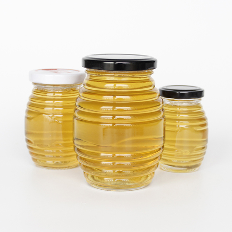 Food Grade Empty Clear Glass Storage Jars Glass Jars for Honey Jam with Lid