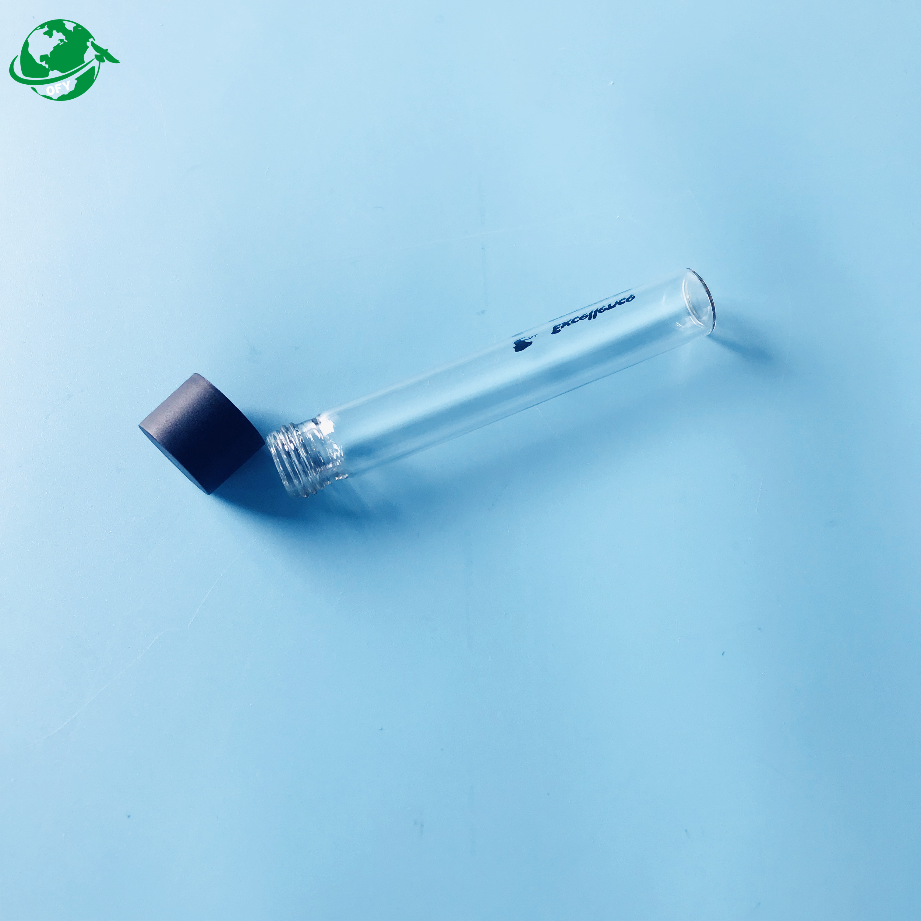 Food Grade Glass Pre roll Joint Tube With Child Resistant Cap 116mm 120mm