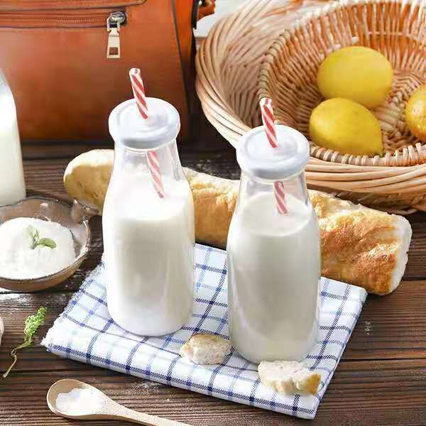 Food Grade High Quality Factory Price Transparent Milk Glass Bottle