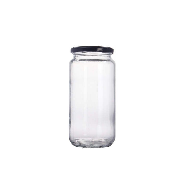 Food Grade High Quality Straight Side 480ml 720ml Food Storage Glass Jars With Lid For Canning Juice