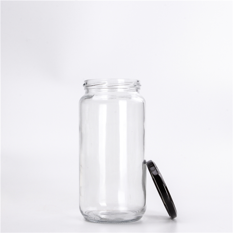 Food Grade High Quality Straight Side 480ml 720ml Food Storage Glass Jars With Lid For Canning Juice