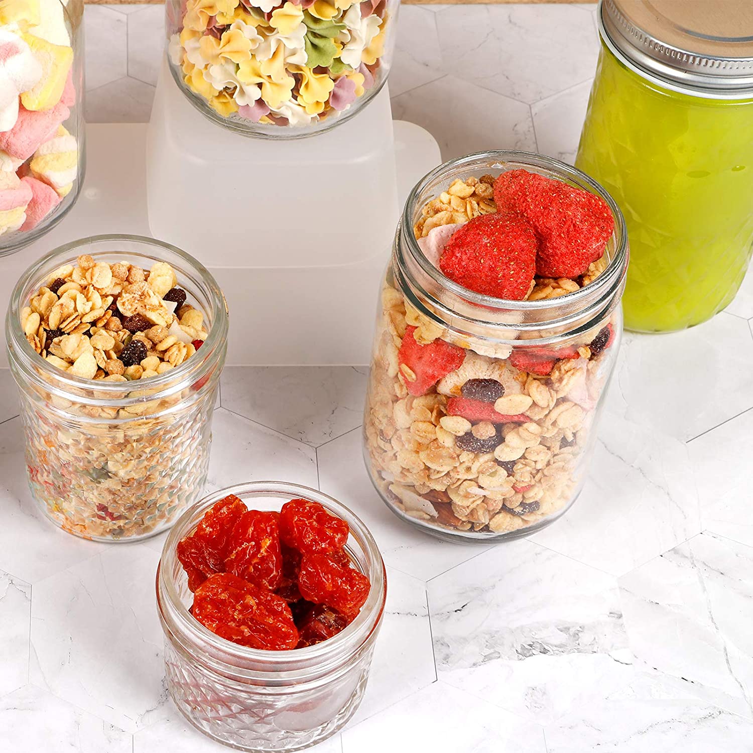 Food Grade Large Heat Resistant Sealing Glass Food mason Jar Storage glass jar