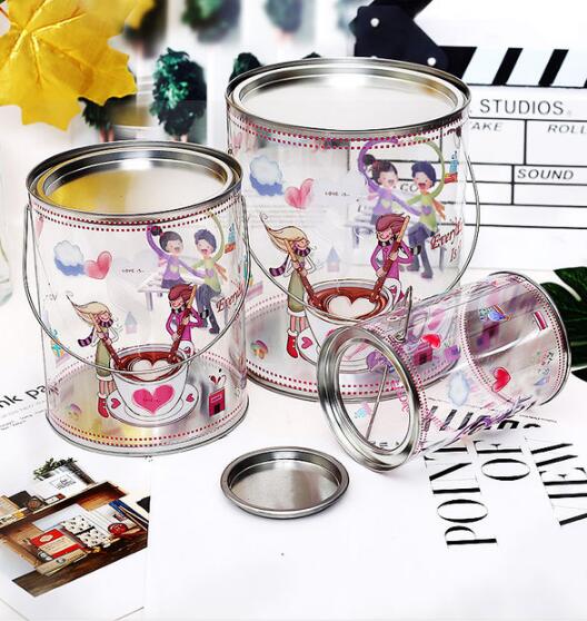 Food-Grade Plastic Hand-held Cereal Storage Containers 3 Pieces Set For Candy Grains Snacks Nuts As Gift Box