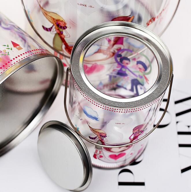 Food-Grade Plastic Hand-held Cereal Storage Containers 3 Pieces Set For Candy Grains Snacks Nuts As Gift Box