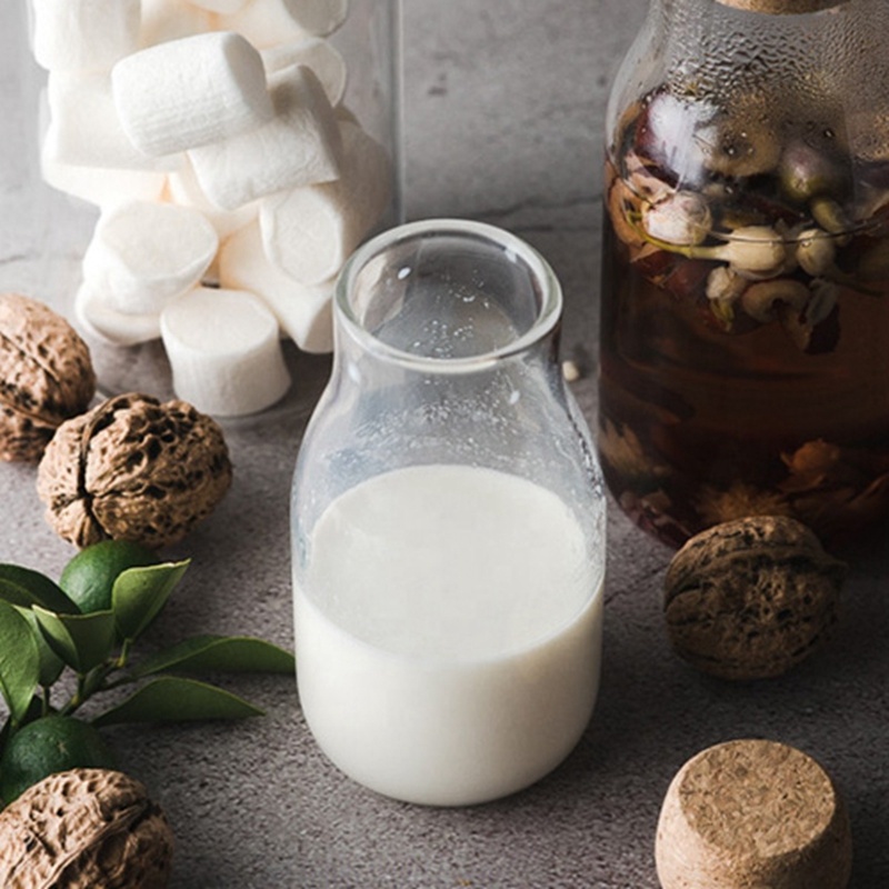 Food Grade Popular Cereal Sugar Storage Container With Airtight Cork Lid Kitchen Glass Jar