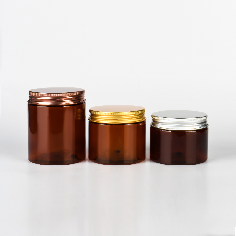 Food Grade Safe Cosmetics Food Container 100ml 120ml 150ml 200ml 250ml 300ml 500ml Amber 8oz Plastic Jar