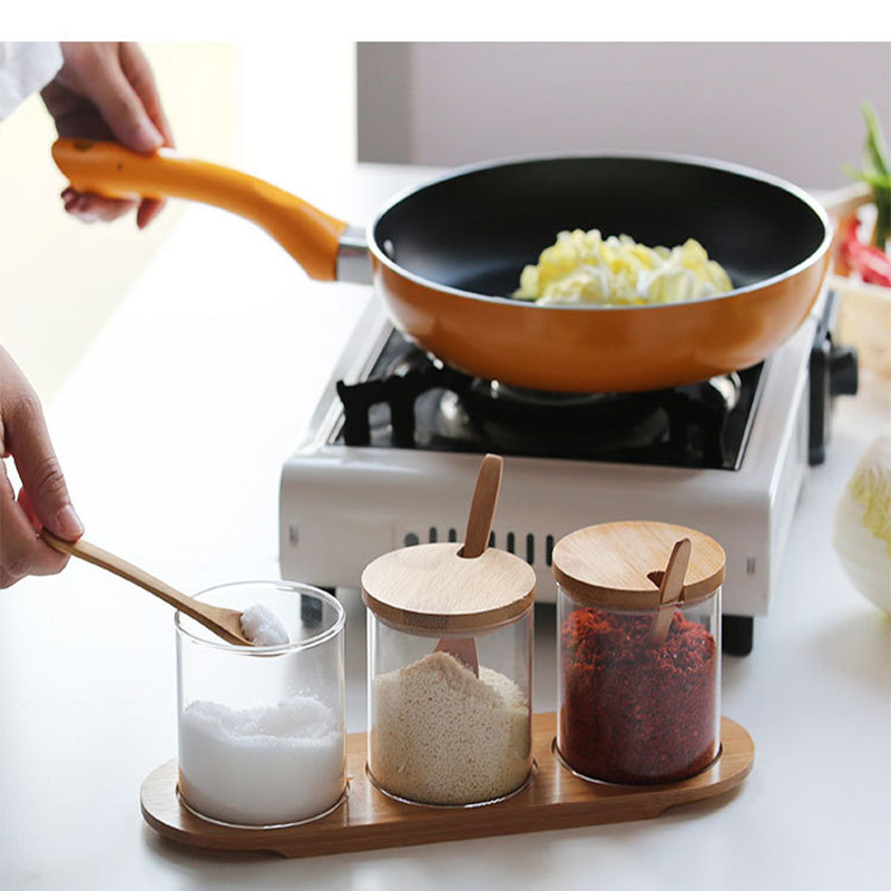 Food Grade Seal Lid Glass Jar Food Jar With Lid Glass Storage Jars Airtight Lid Square Shaped Glass Storage
