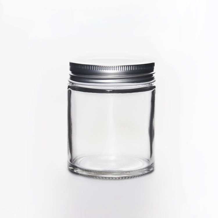 Food Grade Tall Round Glass Jam Jar 12oz With Black /Golden /Silver Screw Lid For Pickle /Candy Storage