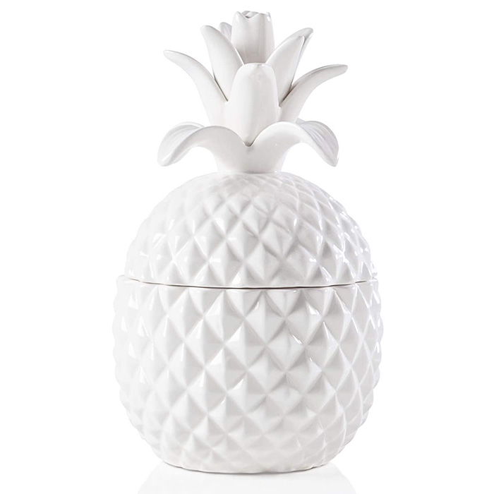 Food Safe Ceramic Pineapple Container with Lid