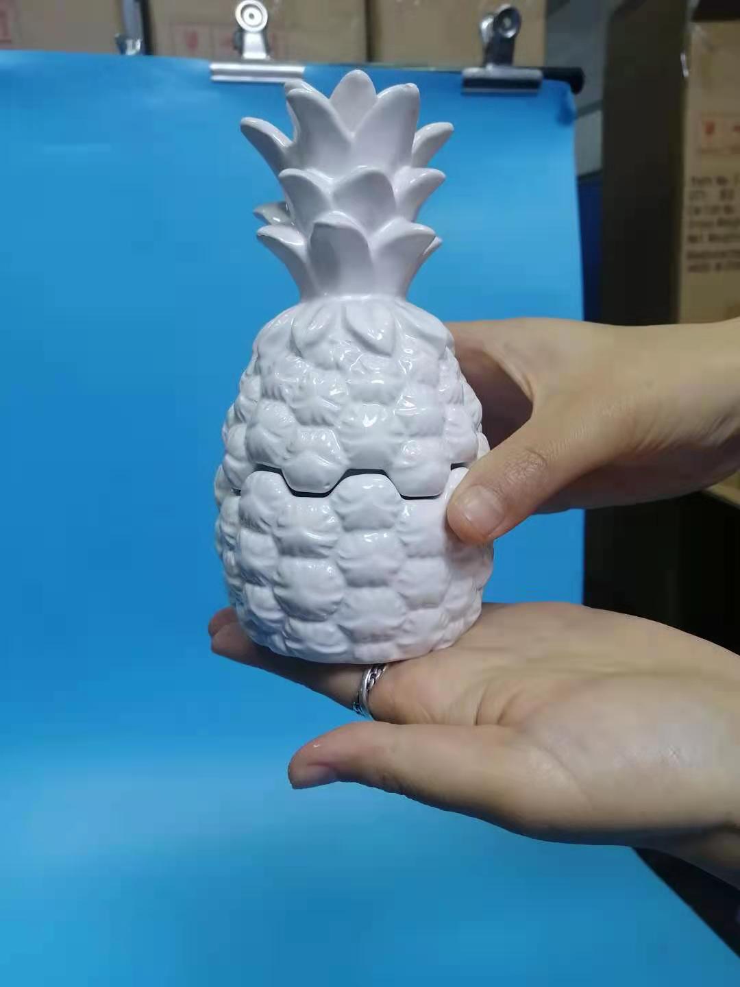 Food Safe Ceramic Pineapple Container with Lid