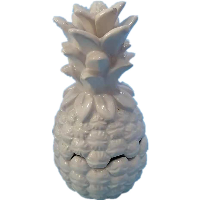 Food Safe Ceramic Pineapple Container with Lid