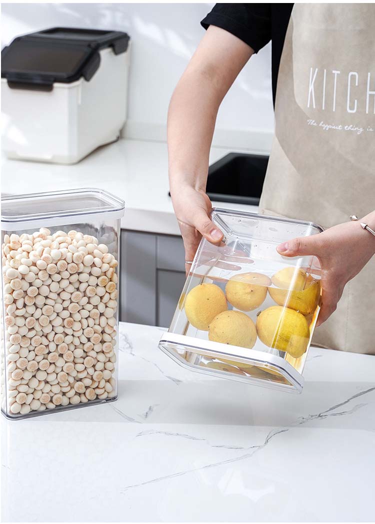 Food Safe Clear Air Tight Plastic Food Containers For Cereals Grains Nuts Dry Food Snacks Flour Kitchen And Pantry