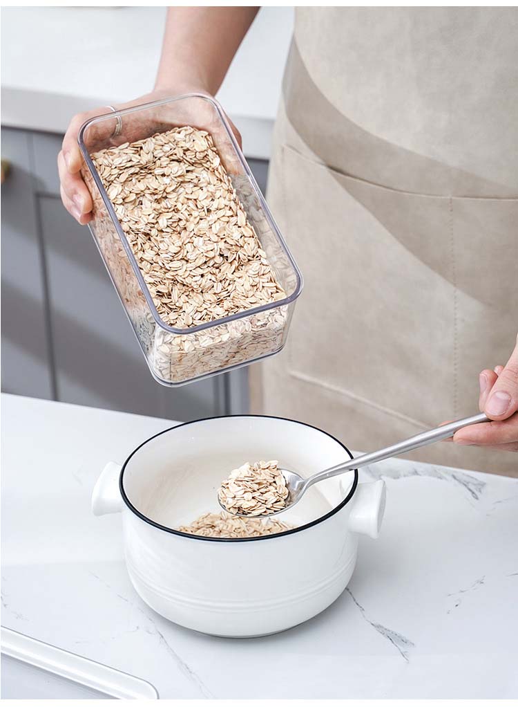 Food Safe Clear Air Tight Plastic Food Containers For Cereals Grains Nuts Dry Food Snacks Flour Kitchen And Pantry