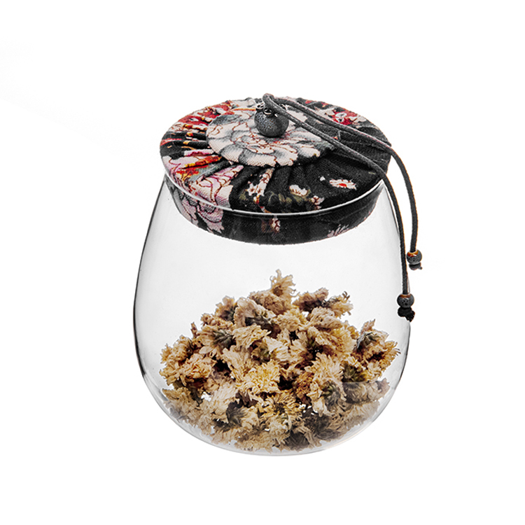 Food Storage Canister Glass Jars with Lids jar for Multi-Purpose Kitchen Containers clear round
