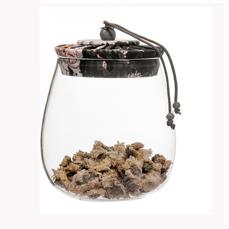 Food Storage Canister Glass Jars with Lids jar for Multi-Purpose Kitchen Containers clear round