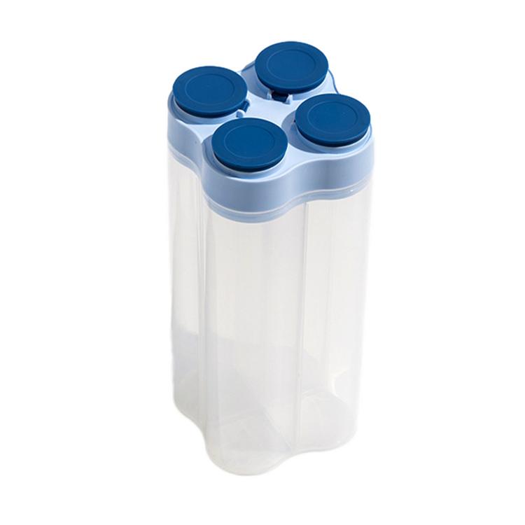 Food Storage Container Airtight Dry Food Container for Kitchen Round Glass Storage Container Jar With Glass Lid