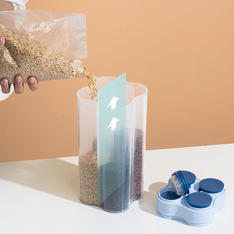 Food Storage Container Airtight Dry Food Container for Kitchen Round Glass Storage Container Jar With Glass Lid