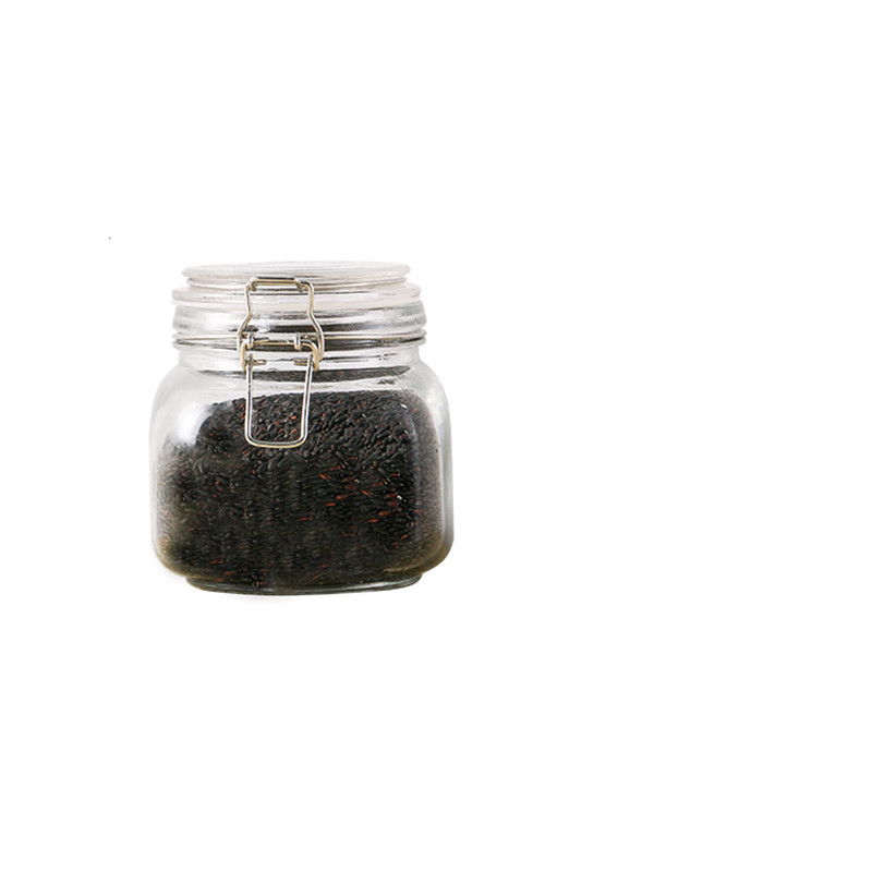 Food Storage Glass Jar No Lead Kitchen Storage Bottles Sealed Cans Large Capacity Glass Canister