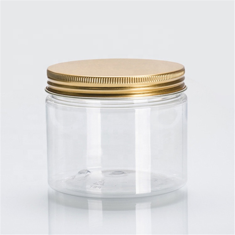 Food container 30ml 40ml 50ml 60ml 80ml 100ml 120ml 150ml 200ml 250ml 300ml 500ml 1L cosmetic PET plastic jar with aluminum cap