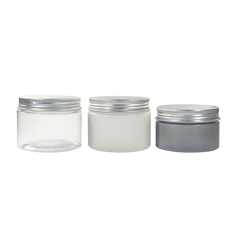 Food container 30ml 40ml 50ml 60ml 80ml 100ml 120ml 150ml 200ml 250ml 300ml 500ml 1L cosmetic PET plastic jar with aluminum cap