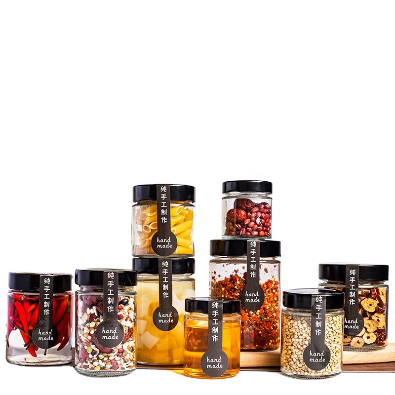 Food container glass honey jar storage kitchen glass storage bottles